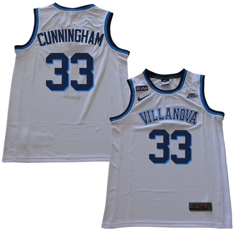 2018 Men #33 Dante Cunningham Willanova Wildcats College Basketball Jerseys Sale-White